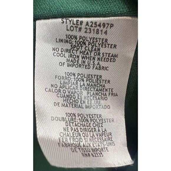 Betsy & Adam "MARISA" LONG CRINKLE DRAPE SLEEVE DRESS in Jade NWT Size 2 Petite - Picture 10 of 10